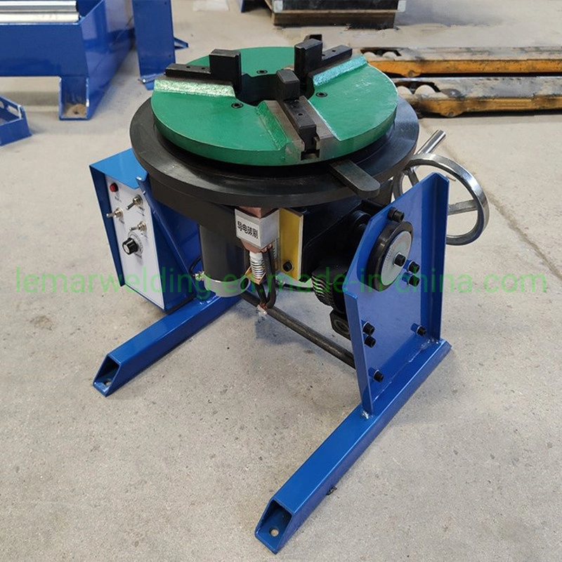 Rotary Welding Positioner Turntable with Self-Centering 3 Jaw Lathe Chuck