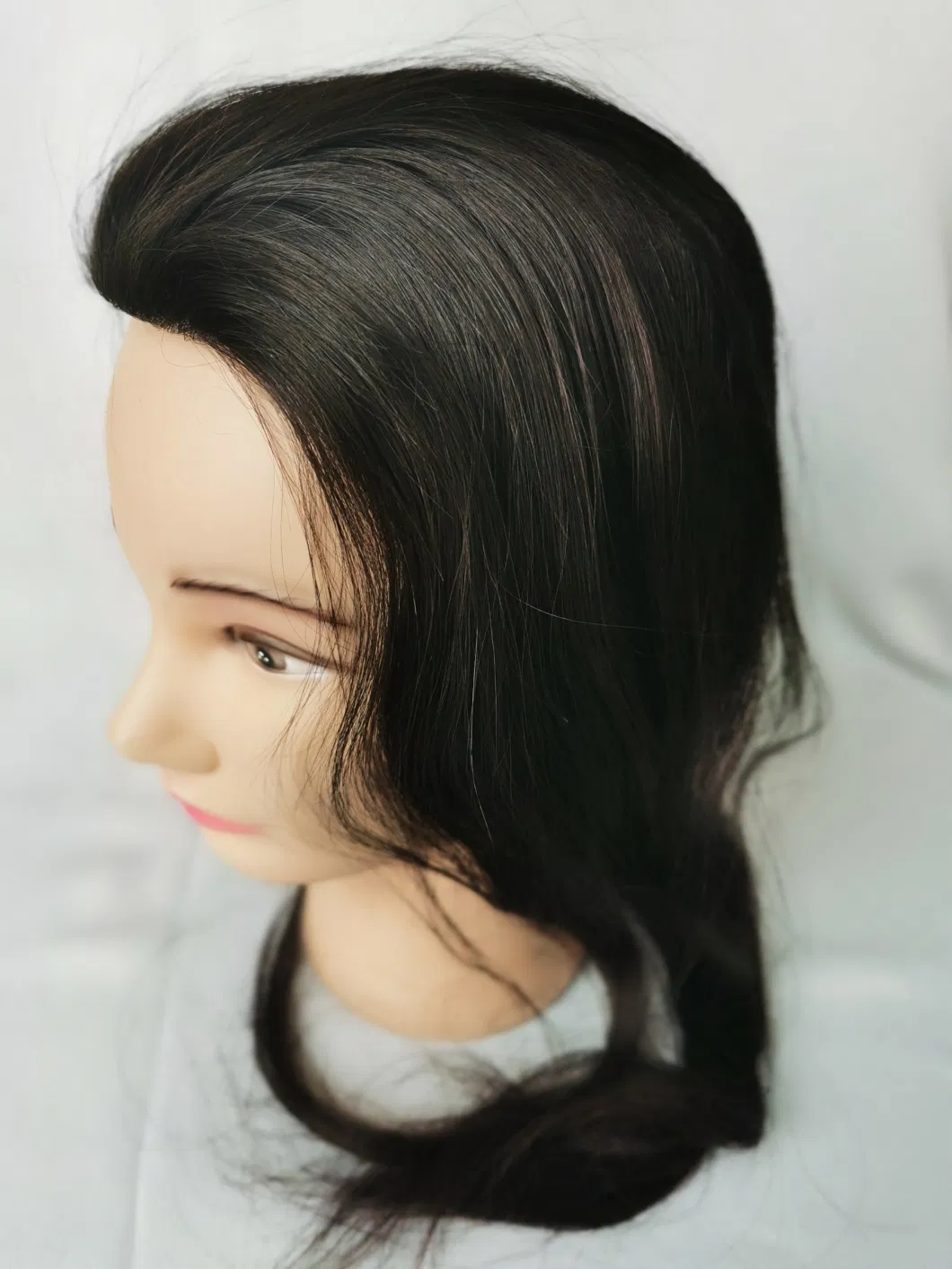 Most-Natural Growing-Looking Custom-Made Silk-Top Injected Lace Human Hair Toupees Made of Remy-Human-Hair