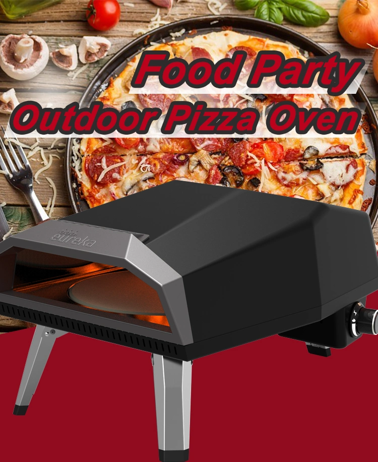 High Quality Garden Rotating Gas Pizza Oven with Foldable Legs