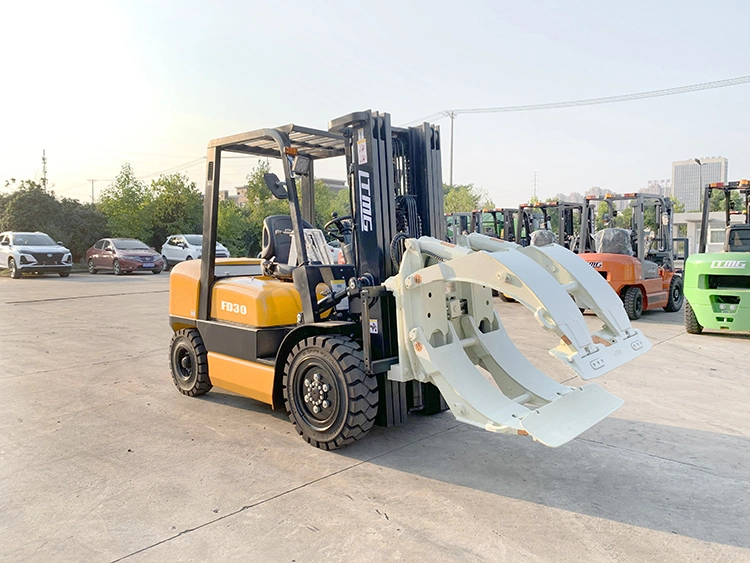 2.5 Ton 3 Ton Dual Fuel Forklift Specification LPG Gasoline Powered Forklift with Paper Roll Clamp