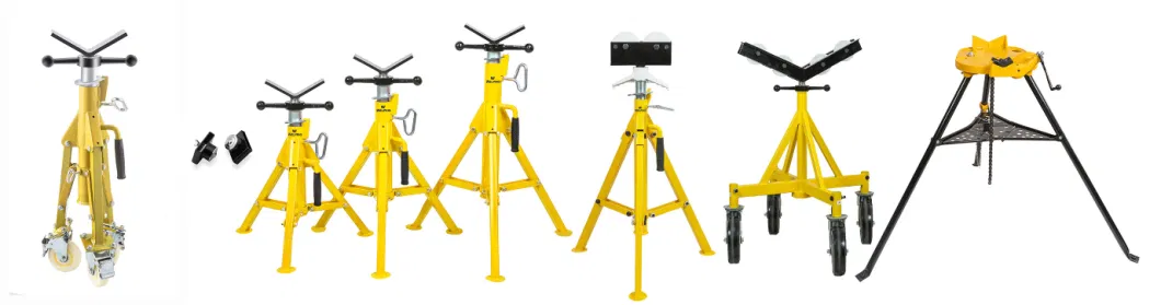 Popular Industrial Site Pipe Support V Head Stand Factory Heavy Duty Pipe Stand with 3 Caster for Sale