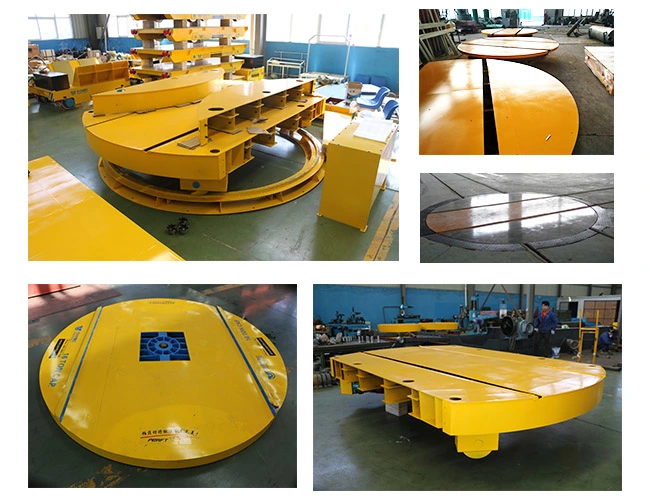 Battery Powered Electric Remote Control Railway Transfer Turntable for Factory Production