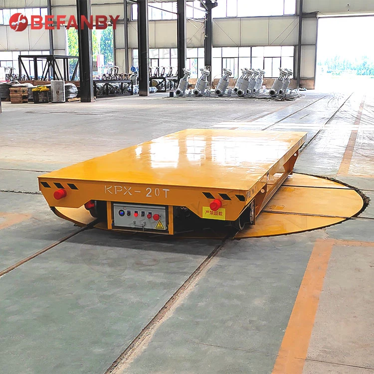 Railway Flat Wagon on Turntable for Heavy Equipment Transportation