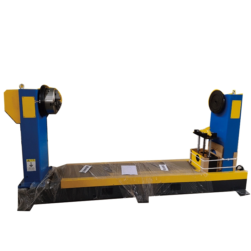 a Dual Column Welding Positioner with a Customizable 1-Axis Frame and a Flippable Angle for Welding Steel