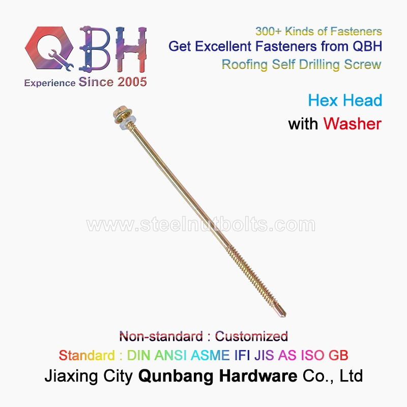 10%off Qbh Customized Hex Washer/ Cross Pan / Truss Wafer Head Self Drilling Tail Stainless Steel Deck Screw