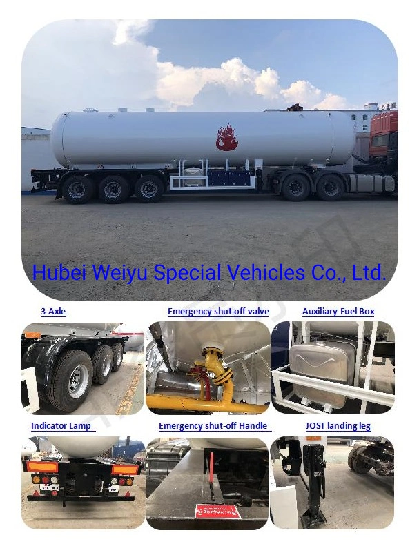 59500 Liters 30 Tonnes Liquified Petroleum Propane Gas Road Tanker Truck with Netune Flow Meter