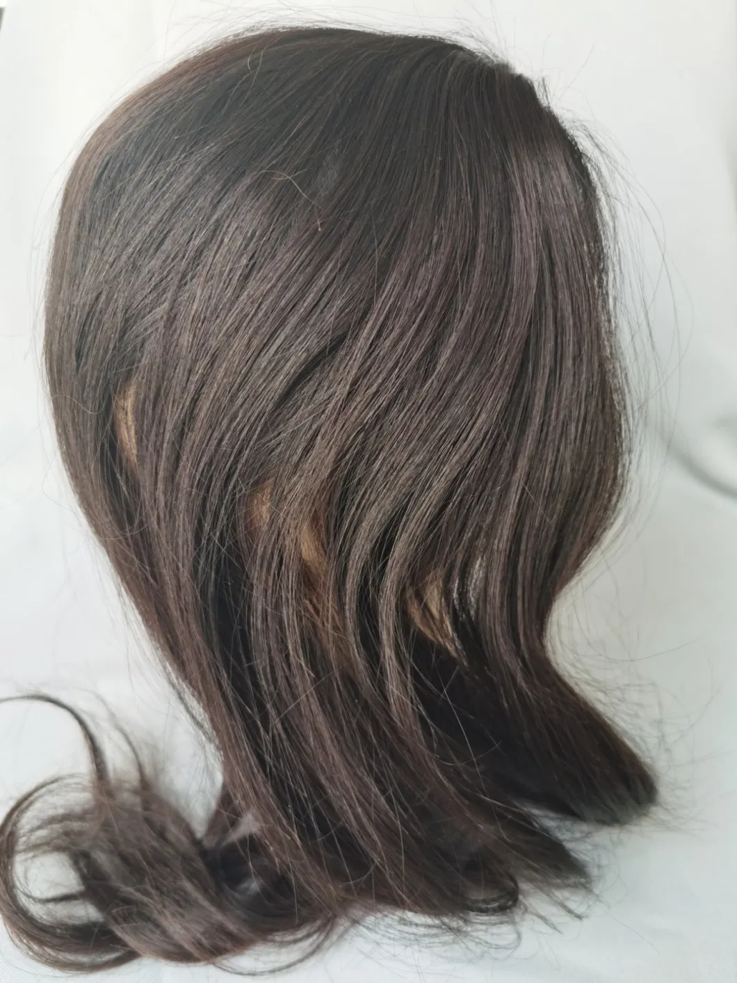 Most-Natural Growing-Looking Custom-Made Silk-Top Injected Lace Human Hair Toupees Made of Remy-Human-Hair