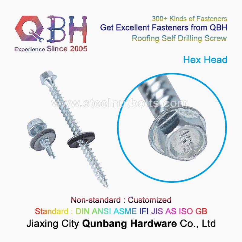 10%off Qbh Customized Hex Washer/ Cross Pan / Truss Wafer Head Self Drilling Tail Stainless Steel Deck Screw