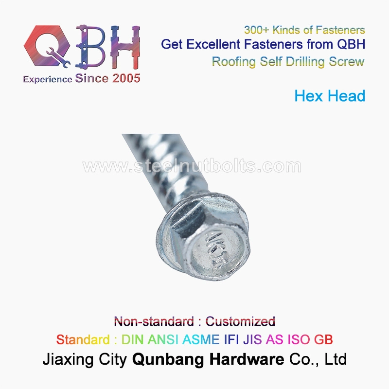 10%off Qbh Customized Hex Washer/ Cross Pan / Truss Wafer Head Self Drilling Tail Stainless Steel Deck Screw