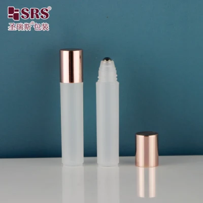 Vaciar 3ml rollo en botella Amber Travel Tamaño PP PCR Contenedor de suero de ojo de plástico con bola de rodillo de masaje