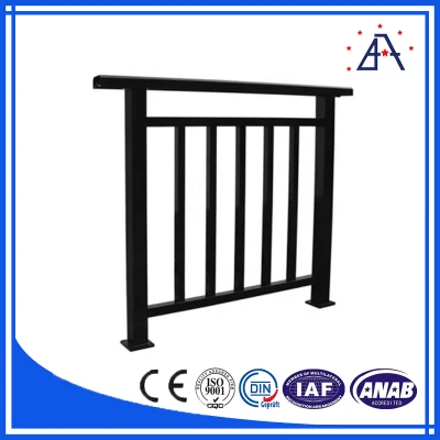 Comercio al por mayor de aluminio negro anodizado perfil/Valla valla de jardín y piscina valla