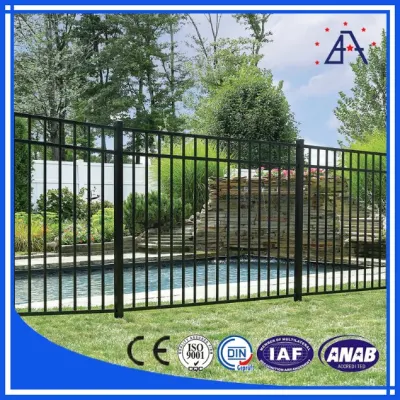Comercio al por mayor de aluminio negro anodizado perfil/Valla valla de jardín y piscina valla