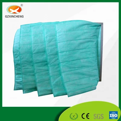 AHU System F6 filtro de aire de bolsa de bolsillo industrial de tela no tejida