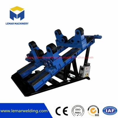10t de plomo con tornillo ajustable tipo de soldadura soldadura del tubo inclinado rotador de rodillo