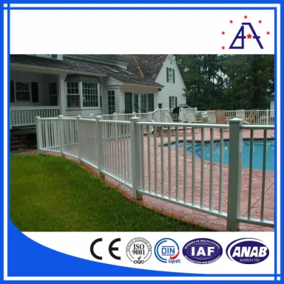 Comercio al por mayor de aluminio negro anodizado perfil/Valla valla de jardín y piscina valla