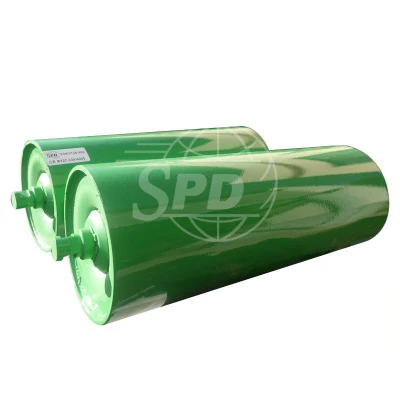 Transportador de la banda fábrica Accesorios portador tubo de acero al carbono retorno plano Rodillo tensor