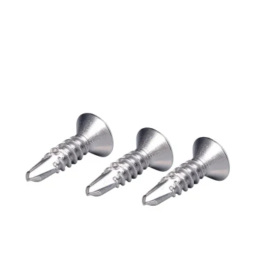 Ss410 SS304 SS316 de cabeza plana de la cruz de acero inoxidable Self-Drilling el tornillo de cabeza avellanada, perforar la cola de milano el tornillo