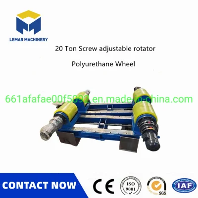 20 Ton TIG Tornillo de avance de rodillo giratorio rotador de rodillo de soldadura automática