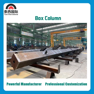 Estructura de acero vigas soldadura Fabricación columnas de entramado de acero Caja Columnas