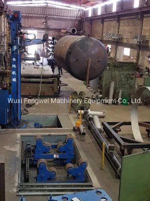 Rodillo de tubería para girar tanques y soldar costura circular.