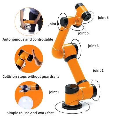 Robot Cobot Palletizer Mini China Fabricante de aleación de aluminio de 10kg de carga de los robots de colaboración personalizada mayorista OEM Manipulador de 6 ejes
