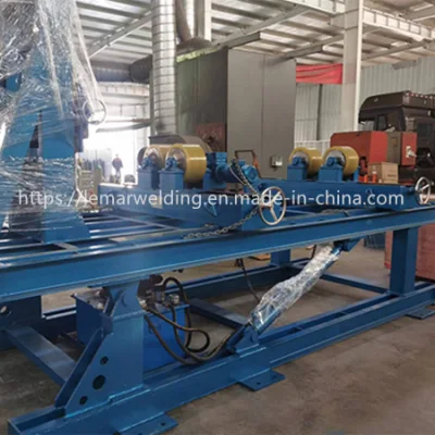 10t de plomo con tornillo ajustable tipo de soldadura soldadura del tubo inclinado rotador de rodillo