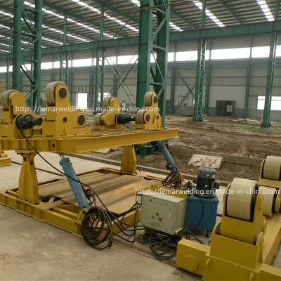 10t de plomo con tornillo ajustable tipo de soldadura soldadura del tubo inclinado rotador de rodillo