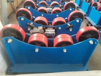 Máquina de soldadura de tubo acodado y rodillo pequeño y girar los rodillos se aplican en el girador y el tubo de posicionamiento de la rotación y el rodillo rotador de tubo de cama