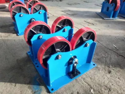Máquina de soldadura de tubo acodado y rodillo pequeño y girar los rodillos se aplican en el girador y el tubo de posicionamiento de la rotación y el rodillo rotador de tubo de cama