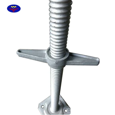 Altura ajustable telescópica laminado de roscas de pies de la mangueta/Leg/tubo de soporte para el sistema de Construcción de Andamios