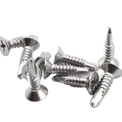 Ss410 SS304 SS316 de cabeza plana de la cruz de acero inoxidable Self-Drilling el tornillo de cabeza avellanada, perforar la cola de milano el tornillo