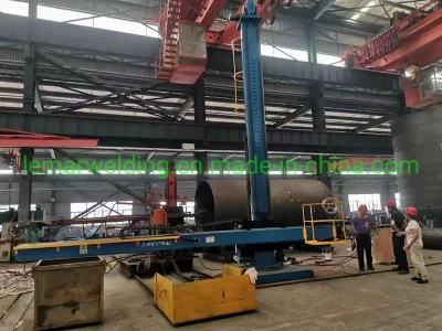 Auto ajustable de 20 toneladas de soldadura de tubo de 5 rodillos girando el rotador de metros de diámetro