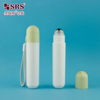 Nuevo diseño Cosmético PP Roll-On Bottle Steel Roller de 25 ml Contenedor de crema de ojos de color de bola