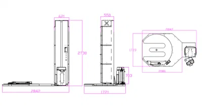 Tipo E de estirar el ajuste de palet Mchiane Control PLC con 1800mm de tamaño de la plataforma giratoria