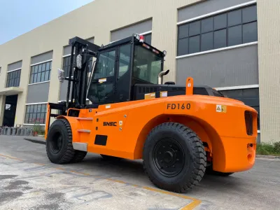 Manipulador de contenedores Forklift Heavy Duty Grua horquilla 16 Ton Diesel Carretilla elevadora para la venta