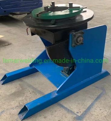 Mesa giratoria automatizada para posicionamiento de soldadura industrial.