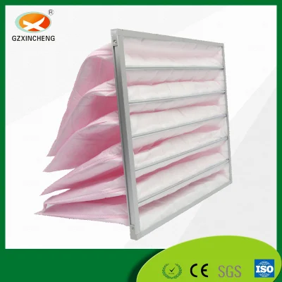 precio de fábrica F7 filtro de aire de bolsa de sistema Ahu de eficiencia media