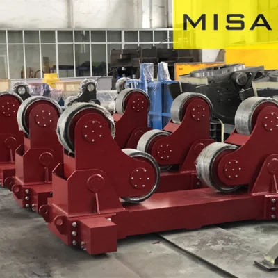 El tubo de buque tanque rojo de la soldadura de alineación automática con el rodillo de 6-60m/h de velocidad de rueda