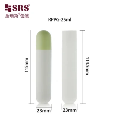 Nuevo diseño Cosmético PP Roll-On Bottle Steel Roller de 25 ml Contenedor de crema de ojos de color de bola