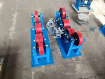 Máquina de soldadura de tubo acodado y rodillo pequeño y girar los rodillos se aplican en el girador y el tubo de posicionamiento de la rotación y el rodillo rotador de tubo de cama