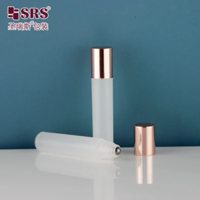 Vaciar 3ml rollo en botella Amber Travel Tamaño PP PCR Contenedor de suero de ojo de plástico con bola de rodillo de masaje