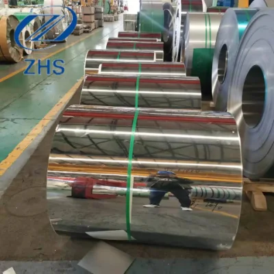 Laminado en frío Ba 2b AISI ASTM JIS sus Ss201 202 bobina de acero inoxidable / rollo