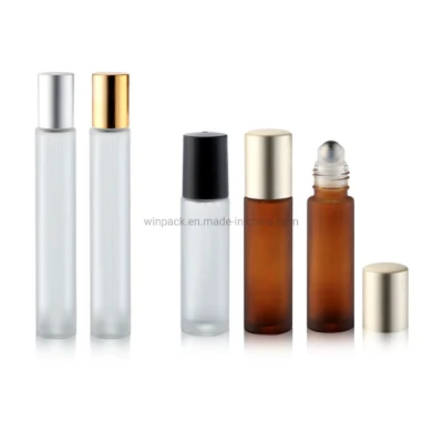 Rodillo de 5ml frasco de vidrio de 8ml 10ml 12ml Roll de vidrio esmerilado en el envase Frasco de vidrio con tapón de rosca