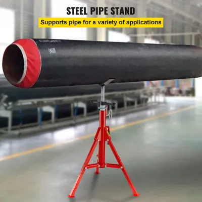 Heavy Duty 1.5ton V fija de acero del tubo de cabeza de gato/tubo ajustable Stand para la soldadura