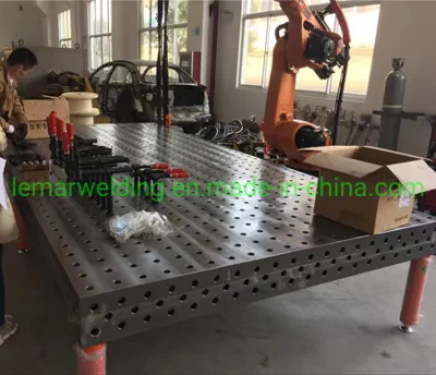 Fundición Plancha de acero placa 3D Mesa de trabajo de soldadura flexible Robot 3D Herramientas de soldadura