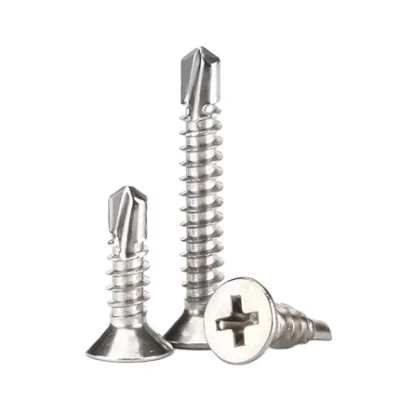 Ss410 SS304 SS316 de cabeza plana de la cruz de acero inoxidable Self-Drilling el tornillo de cabeza avellanada, perforar la cola de milano el tornillo