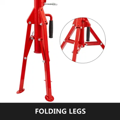V-Head 2-Ball patas plegables soldadura Jacks ajustables 1107c Soporte de tubería