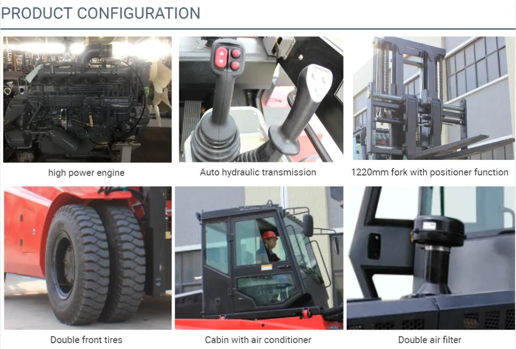 Container Handler Forklift Heavy Duty Grua Horquilla 16 Ton Diesel Forklift for Sale