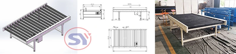 Adjustable Foot 90 Degree Rubber Curve Roller Conveyor Warehouse Roller