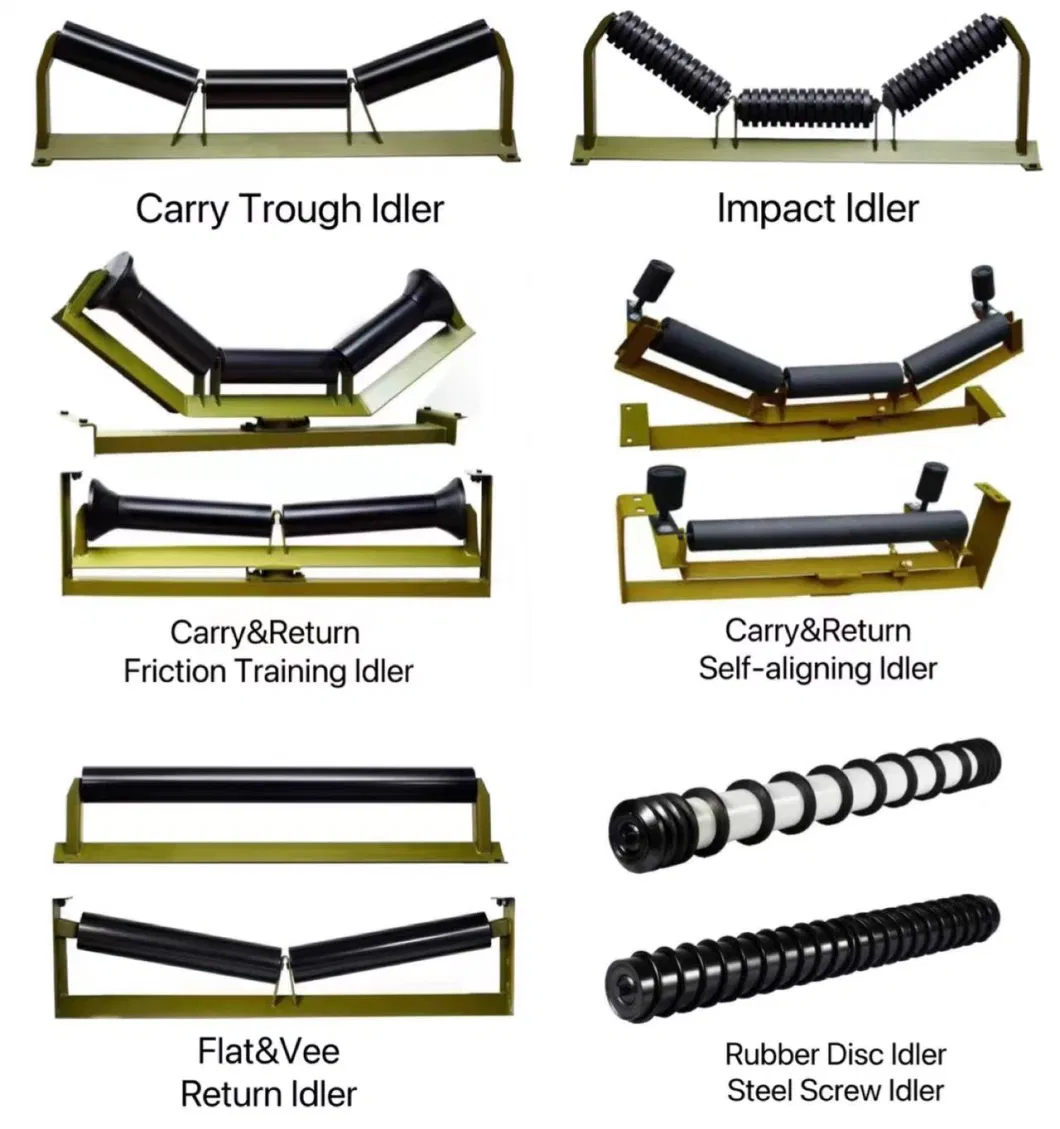 Manufacturer Offer Conveyor Roller Heavy Duty Steel Rubber Disc Idler/Mining in South Africa